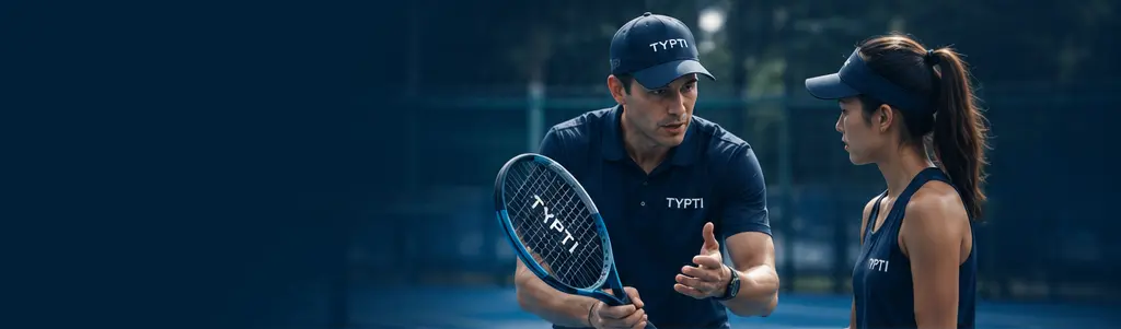 A TYPTI coach guiding a player on court