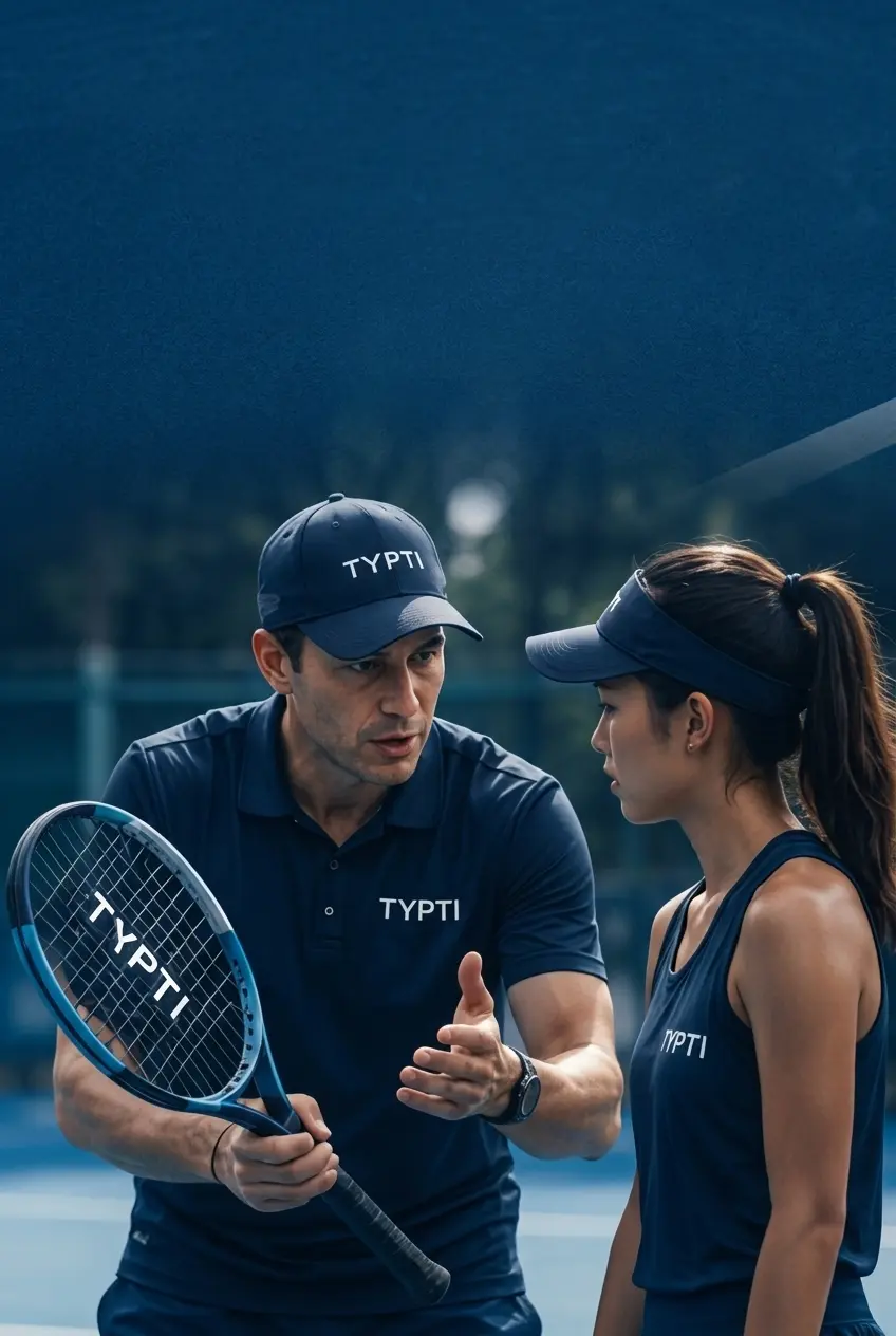 A TYPTI coach guiding a player on court